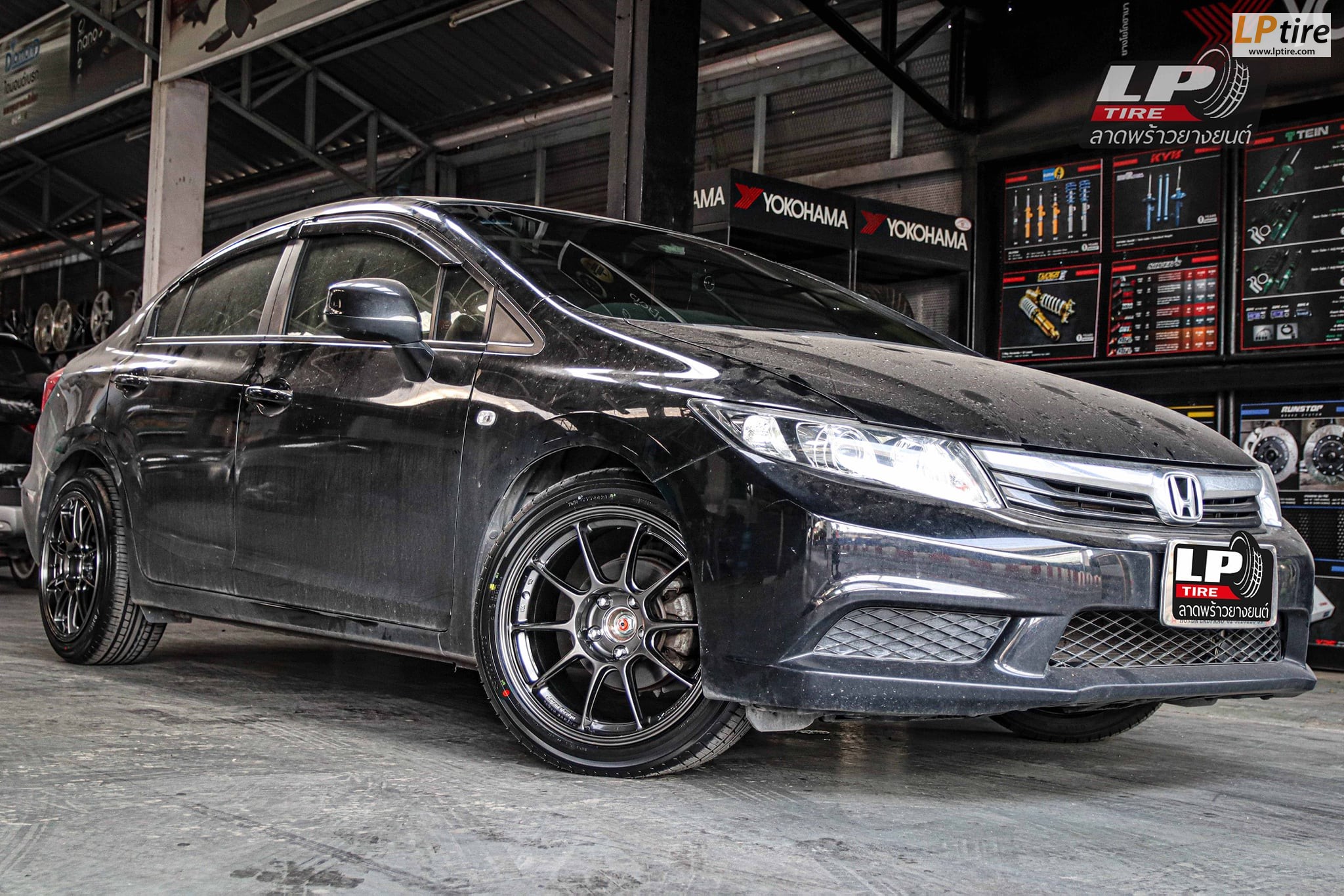 รถ - HONDA CIVIC FB ล้อแม็ก - Auto Option AOW-105X (TC105X) EJ-TITAN สเปค - 17x8.5 ET32 5x114.3 รัดยาง - ALLIANCE AL30 030Ex เบอร์ - 225/45-17