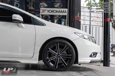 รถ - HONDA CIVIC ล้อแม็ก - LENSO JAGER GAMMA ดำมิลลิ่งเงิน สเปค - 17x7.5 ET38 5x114.3 รัดยาง - ALLIANCE AL30 030Ex เบอร์ - 215/45-17