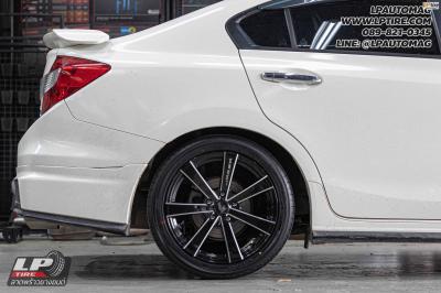 รถ - HONDA CIVIC ล้อแม็ก - LENSO JAGER GAMMA ดำมิลลิ่งเงิน สเปค - 17x7.5 ET38 5x114.3 รัดยาง - ALLIANCE AL30 030Ex เบอร์ - 215/45-17