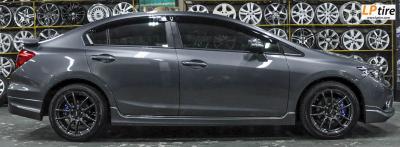 Honda Civic FB + ล้อแม็ก Lenso Project-D Spec E (PDE) 17นิ้ว สีHyper Dark + ยาง FALKEN ZE912 215/45-17