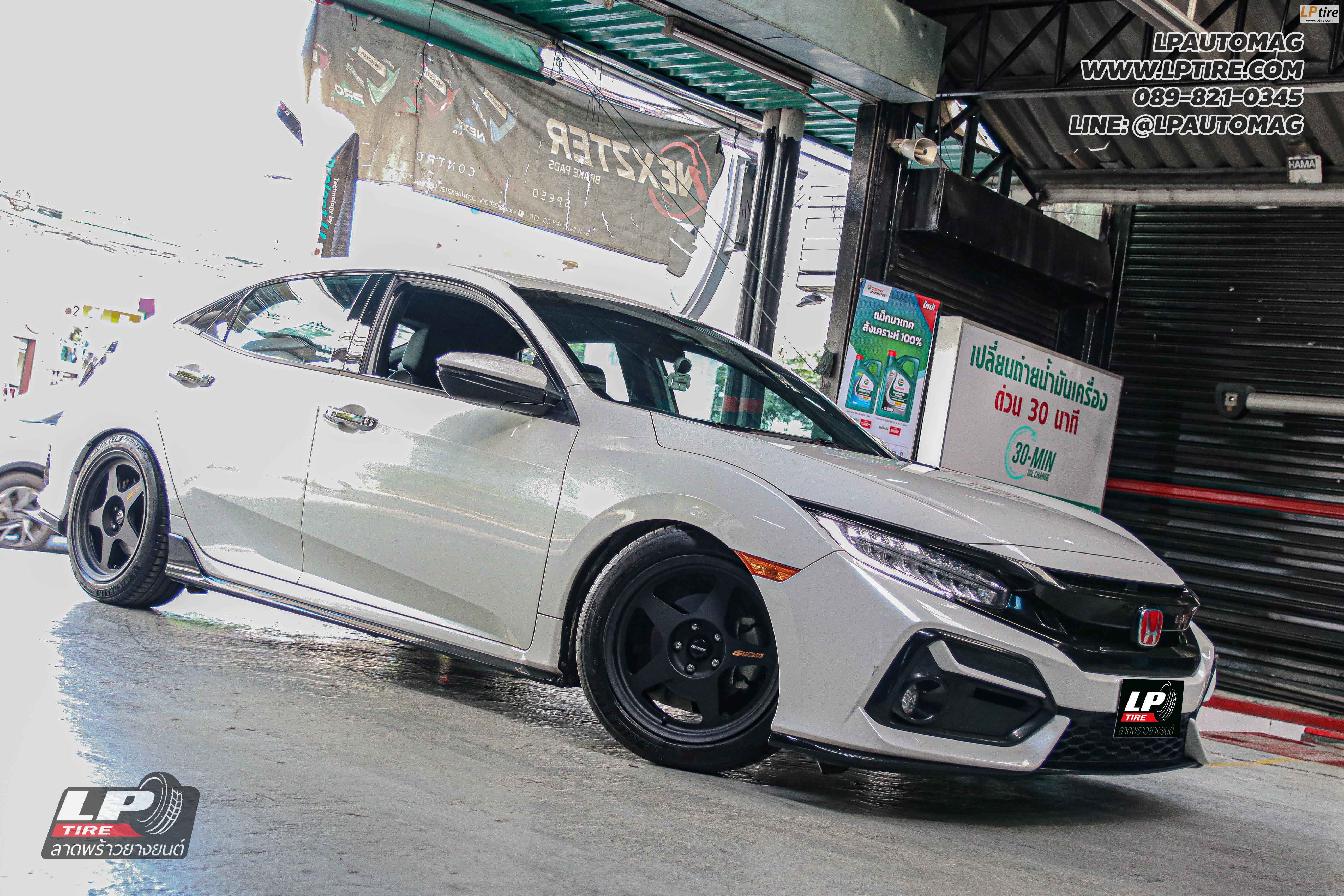 รถ - HONDA CIVIC ล้อแม็ก - NK Performance NK388 (SPOON) Flowforming ดำด้าน สเปค - 17x8.5 ET35 5x114.3 ยาง - MICHELIN Primacy 4 เบอร์ - 215/50-17