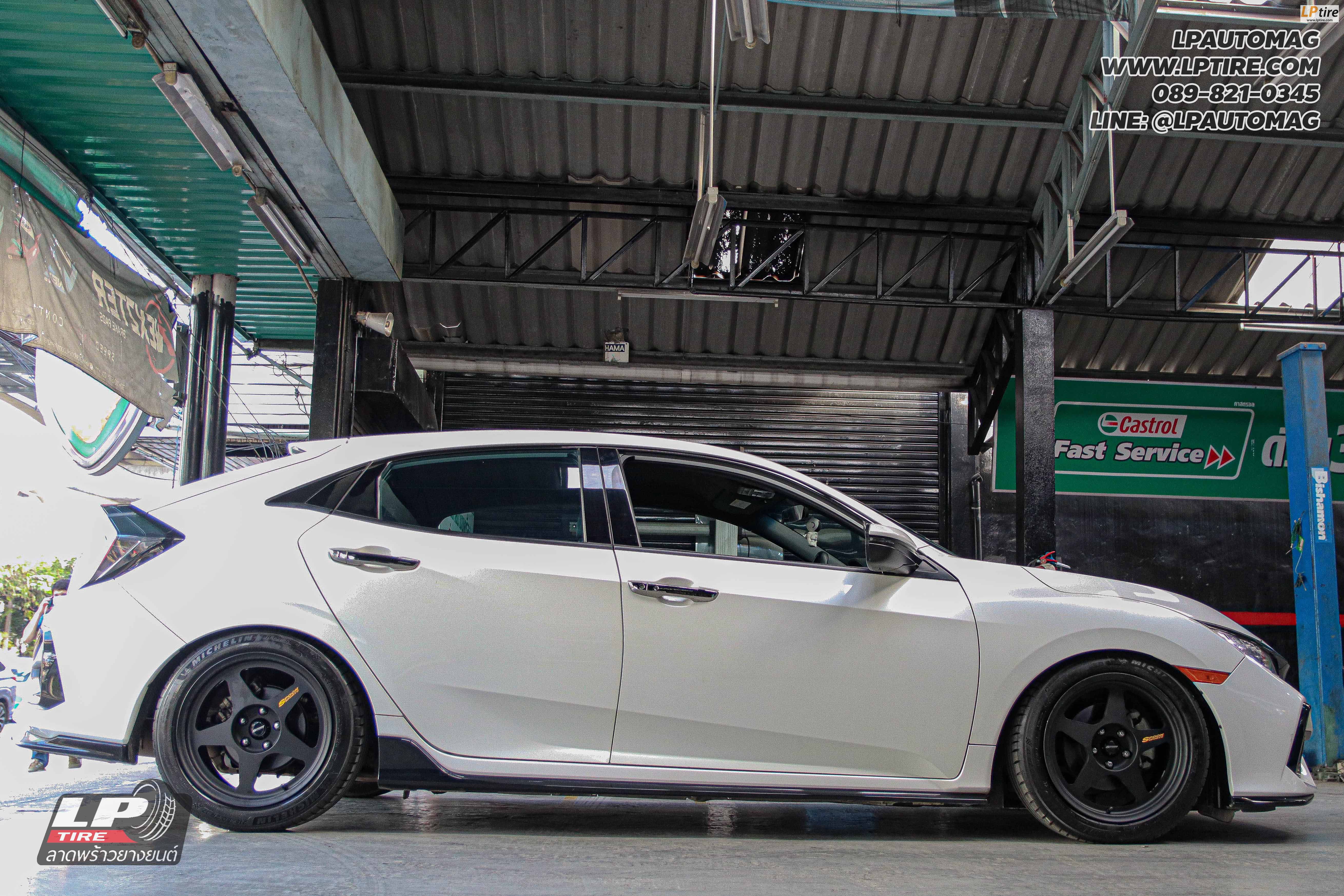 รถ - HONDA CIVIC ล้อแม็ก - NK Performance NK388 (SPOON) Flowforming ดำด้าน สเปค - 17x8.5 ET35 5x114.3 ยาง - MICHELIN Primacy 4 เบอร์ - 215/50-17