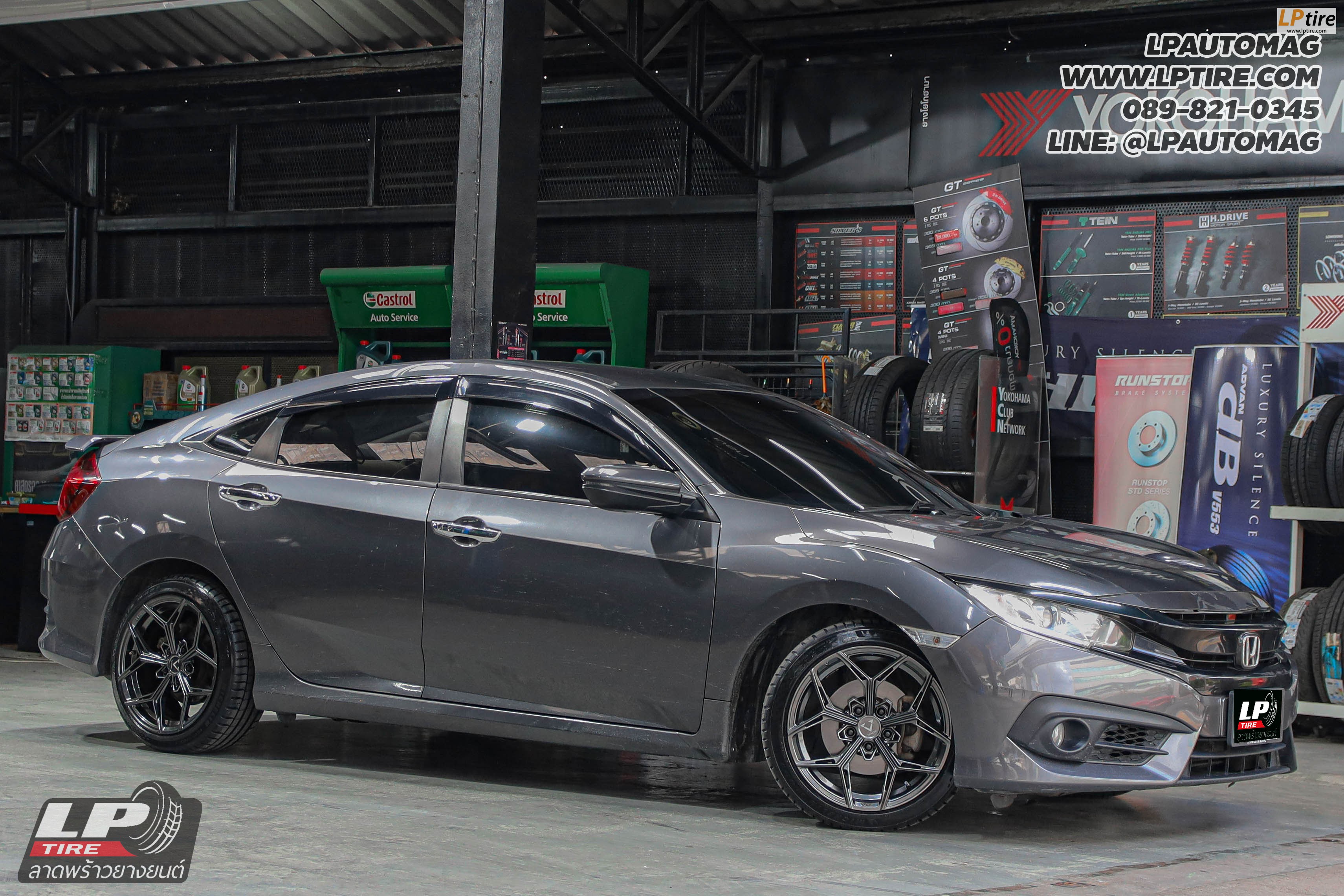 รถ - HONDA CIVIC ล้อแม็ก - VAGE VFX01 FlowForming V-DARK สเปค - 17x8.5 ET35 5x112-5x114.3
รัดยาง - MICHELIN PILOT SPORT 5 เบอร์ - 215/45-17