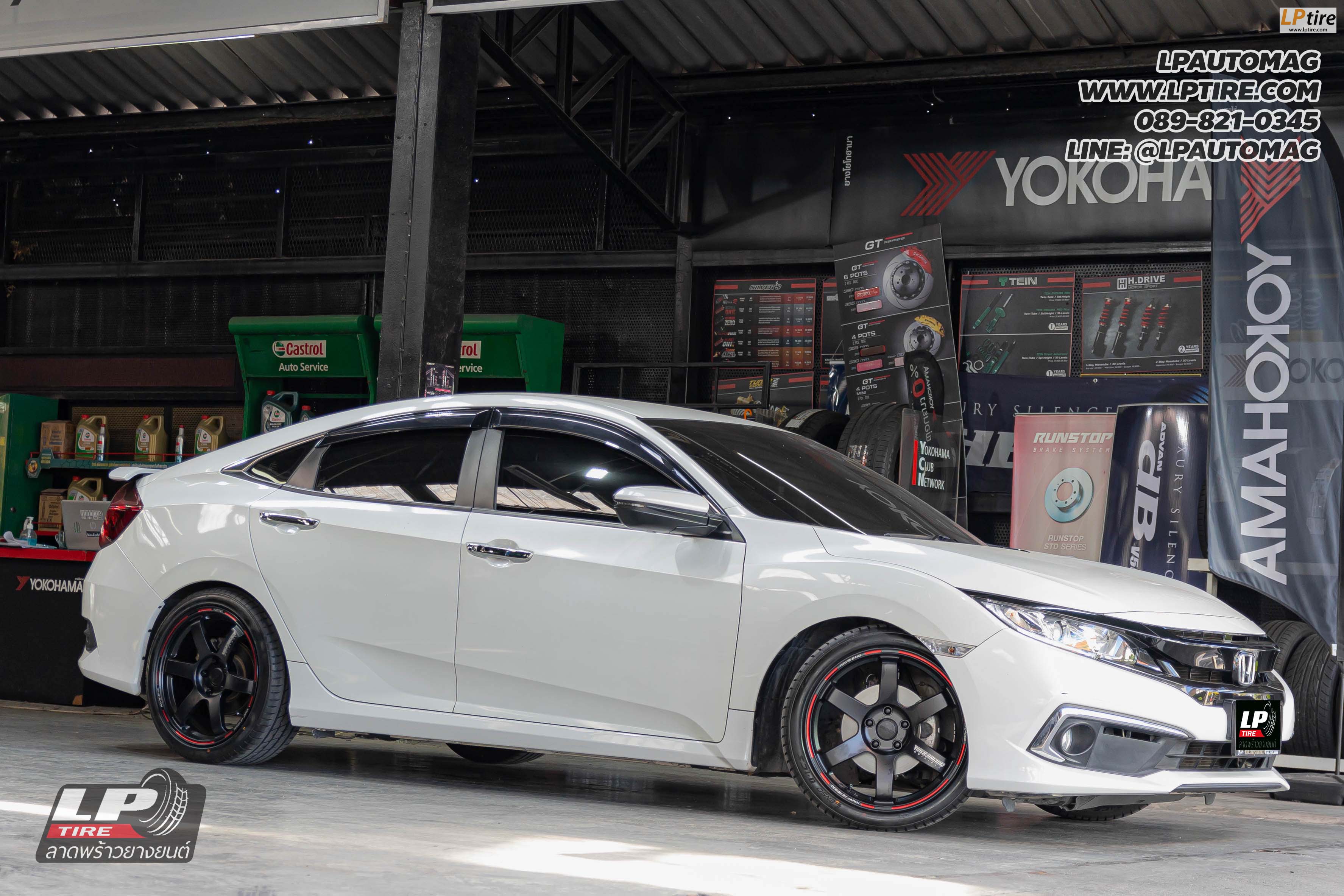 รถ - HONDA CIVIC&nbsp;ล้อแม็ก - NK Performance NK37 (TE37) Flowforming สเปค - 18x8.5 ET35 5x114.3
รัดยาง - LENSO D-1CS เบอร์ - 235/40-18 ตัวปรับแคมเบอร์ - Camber MAX โช๊คสตรัท H DRIVE S. SPEC ปรับหนืด 32 ระดั