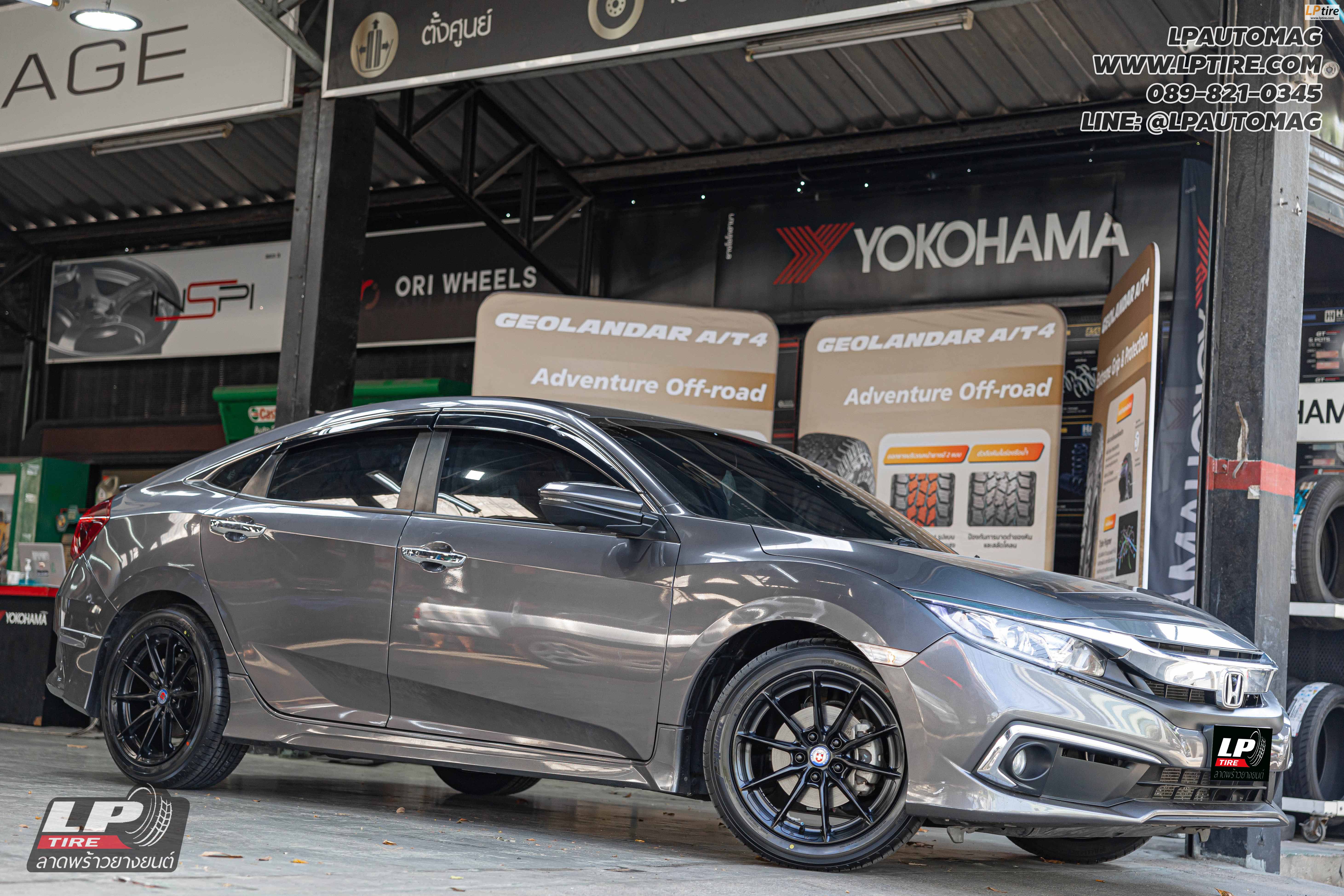 รถ - HONDA CIVIC ล้อแม็ก - SSW S380 ดำด้าน สเปค- 17x8 ET38 5x114.3 รัดยาง - ALLIANCE AL30 030Ex เบอร์ - 215/50-17