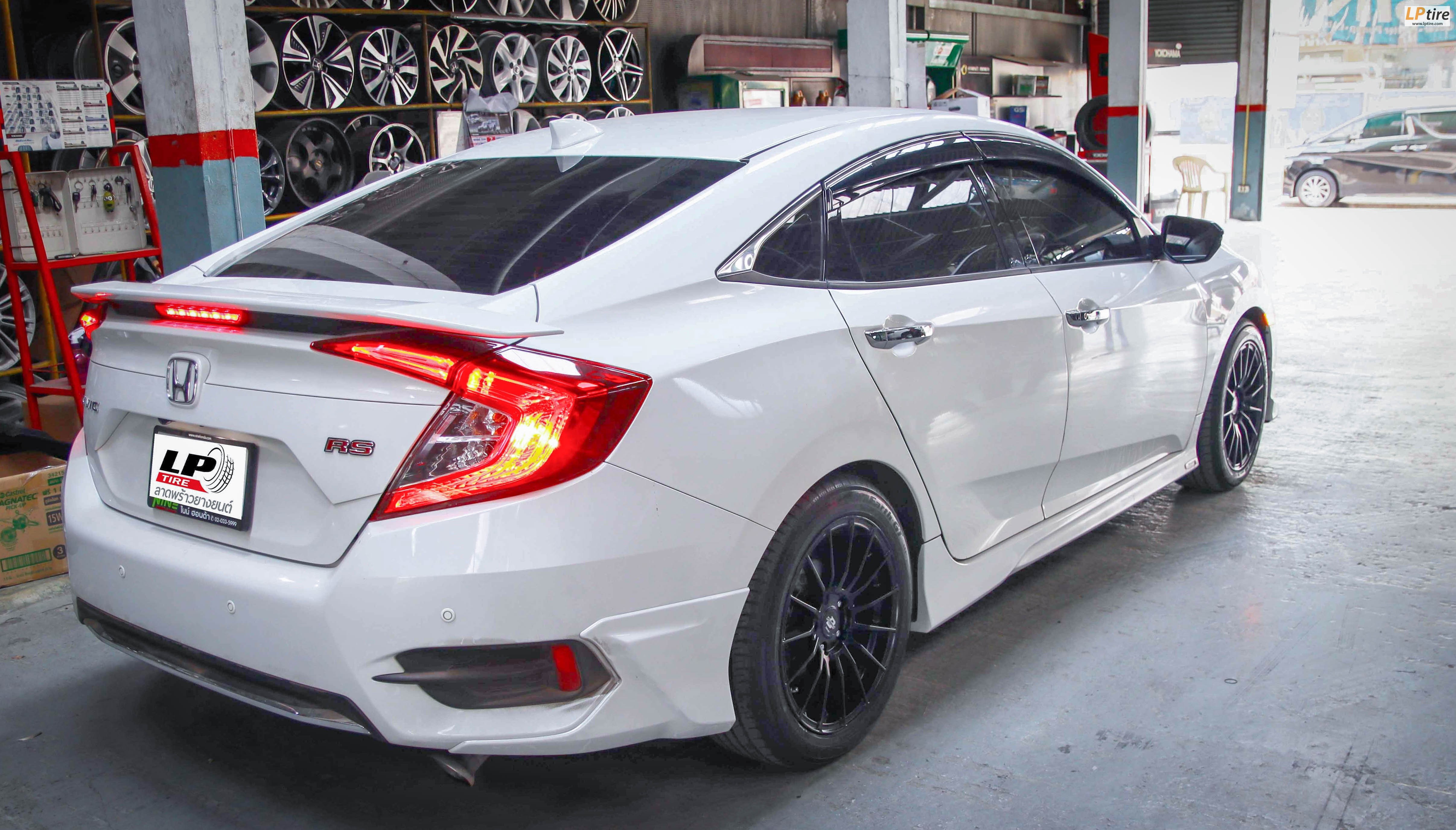 HONDA CIVIC FC RS จัดแม็ก LENSO RACE5 17x7.5 ET35 5x114.3 #ดำด้าน