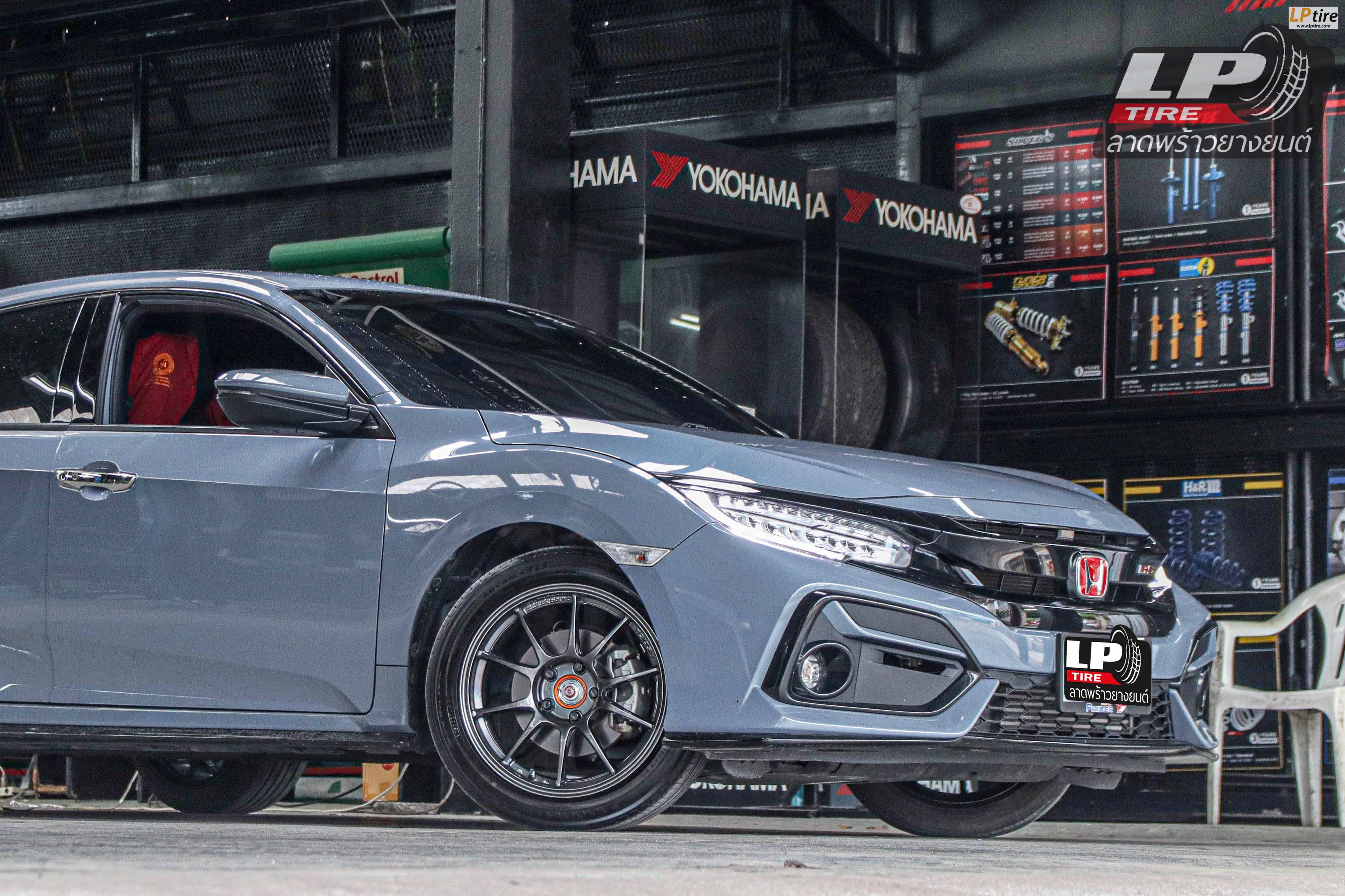 รถ - HONDA CIVIC ล้อแม็ก - NK Performance NK105N (TC105N) Flowforming NK Dark ขอบ - 17x8.5 ET35 5x114.3 ยางเดิม - YOKOHAMA เบอร์ - 215/50-17