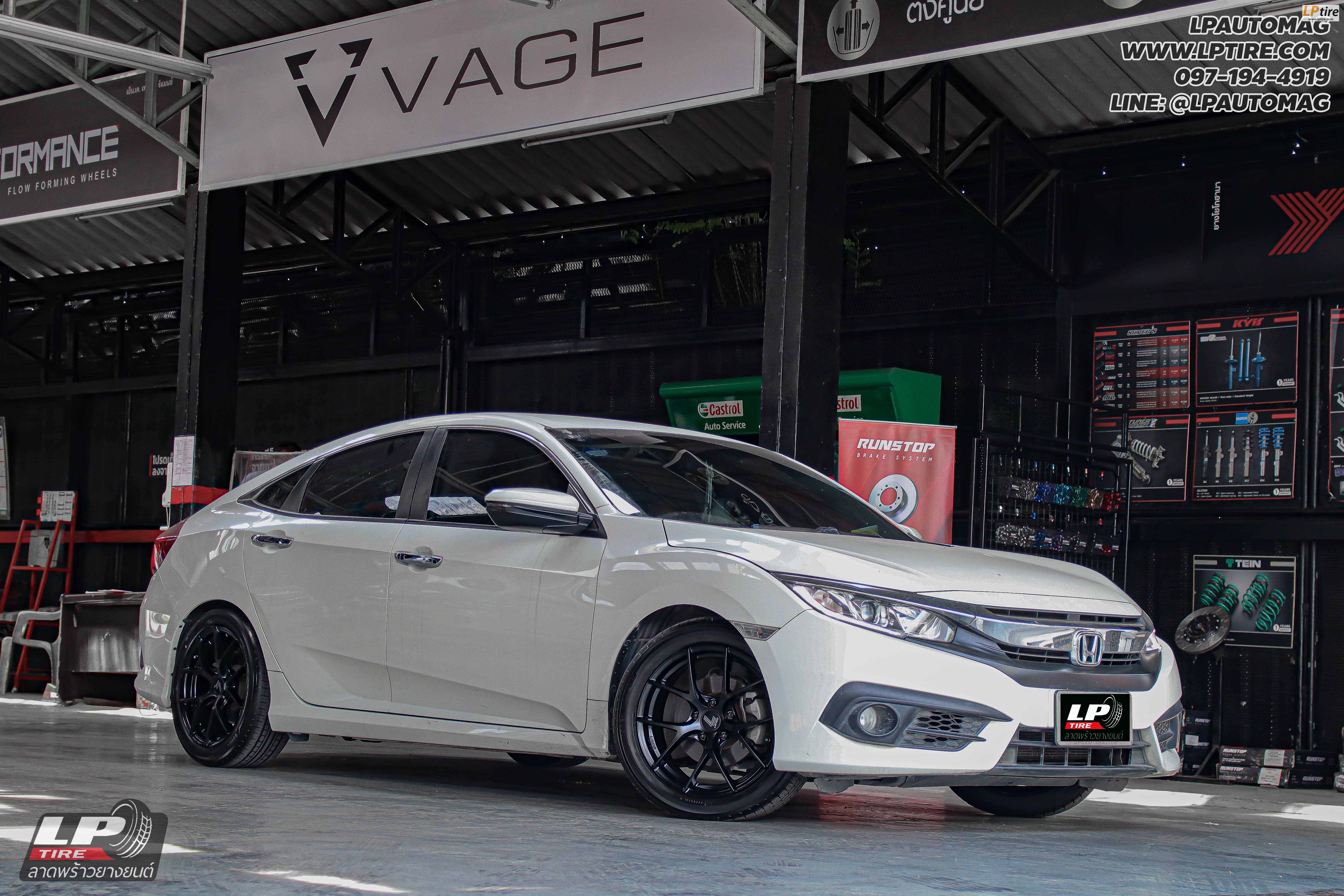 รถ - HONDA CIVIC ล้อแม็ก - LENSO Jager Dyna ดำด้าน สเปค - 17x7.5 ET35 5x114.3 ยาง - ALLIANCE AL30 030Ex เบอร์ -215/50-17