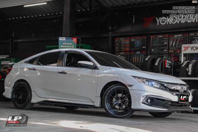 รถ - HONDA CIVIC ล้อแม็ก - LENSO Jager Dyna ดำด้าน สเปค - 17x7.5 ET35 5x114.3 ยาง - MICHELIN PRIMACY 4 ST เบอร์ - 215/50-17