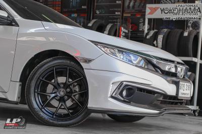 รถ - HONDA CIVIC ล้อแม็ก - LENSO Jager Dyna ดำด้าน สเปค - 17x7.5 ET35 5x114.3 ยาง - MICHELIN PRIMACY 4 ST เบอร์ - 215/50-17