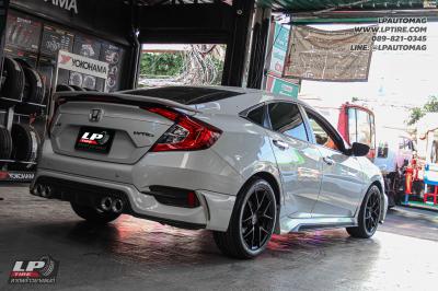 รถ - HONDA CIVIC ล้อแม็ก - LENSO Jager Dyna ดำด้าน สเปค - 17x7.5 ET35 5x114.3 ยาง - MICHELIN PRIMACY 4 ST เบอร์ - 215/50-17