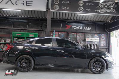 รถ - HONDA CIVIC ล้อแม็ก - LENSO Jager Dyna ดำด้าน สเปค - 17x7.5 ET35 5x114.3 ยาง - LENSO D-1CS เบอร์ - 215/50-17