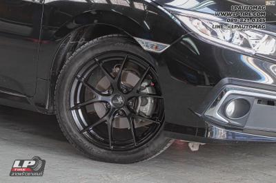 รถ - HONDA CIVIC ล้อแม็ก - LENSO Jager Dyna ดำด้าน สเปค - 17x7.5 ET35 5x114.3 ยาง - LENSO D-1CS เบอร์ - 215/50-17