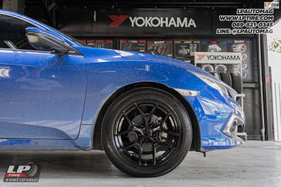 รถ - HONDA CIVIC ล้อแม็ก - ORI WHEELS CHAPTER-4 FlowForming V-BLACK สเปค - 17x8 ET35 5x112-5x114.3 ยาง - YOKOHAMA ADVAN dB E70 เบอร์- 215/55 R17