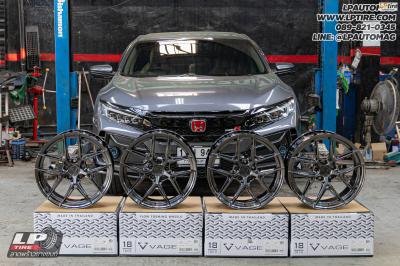 รถ - HONDA CIVIC ล้อแม็ก - VAGE VF013 V-DARK สเปค - 18x8.5 ET35 5x112-5x114.3 ใช้ยางเดิม