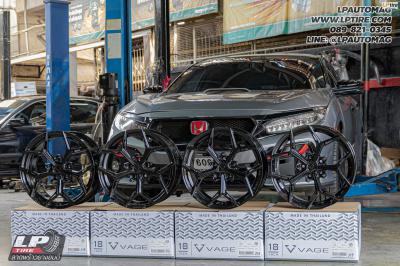 รถ - HONDA CIVIC ล้อแม็ก - VAGE VFX01 BLACK สเปค - 18x8.5 ET35 5x112-5x114.3 ยาง - Michelin PILOT SPORT5 เบอร์ -235/40R18