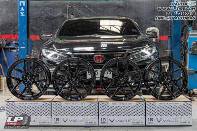 รถ - HONDA CIVIC ล้อแม็ก - VAGE VF04 BLACK สเปค - 18x8.5 ET35 5x112-5x114.3 ยาง - TOYO TIRES PROXES CR1 เบอร์- 225/45-18