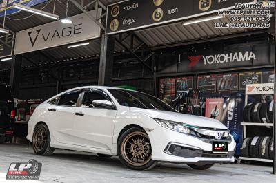 รถ - HONDA CIVIC ล้อแม็ก - KONIG N781 HyperGram FlowForming น้ำตาล สเปค - 18x8.5 ET35 5x114.3 ยาง -LENSO D-1CS เบอร์ - 225/45-18