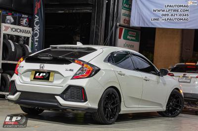 รถ - HONDA CIVIC ล้อแม็ก - VAGE VF013 FlowForming ดำเงา สเปค - 18x8.5 ET35 5x112-5x114.3 ยาง - YOKOHAMA AE51 เบอร์ -235/40-18 โช๊คอัพ Profender Fitz