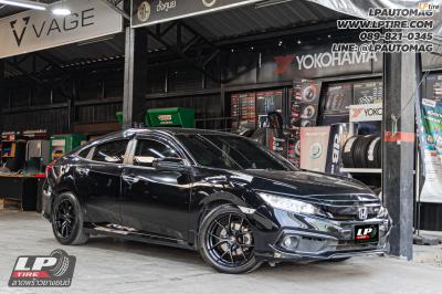 รถ -HONDA CIVIC ล้อแม็ก - LENSO Jager Dyna ดำด้าน สเปค - 17x7.5 ET35 5x114.3