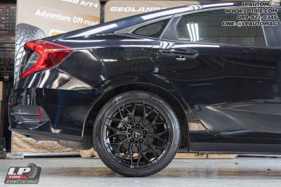 รถ - HONDA CIVIC&nbsp;ล้อแม็ก - VAGE VF032 FlowForming V-BLACK สเปค - 18x8.5 ET35 5x114.3-5x112
ยาง - BRIDGESTONE TURANZA T6 เบอร์ - 235/40-18