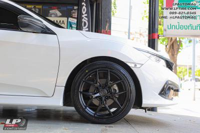 รถ - HONDA CIVIC&nbsp;ล้อแม็ก - ORI WHEELS CHAPTER-4 FlowForming ดำด้าน สเปค - 18x8.5 ET35 5x114.3-5x112&nbsp;รัดยาง - YOKOHAMA V553 เบอร์ - 235/40-18