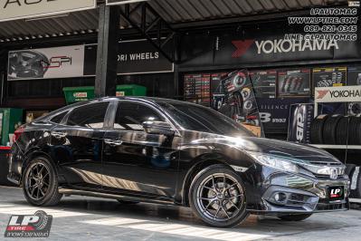 รถ - HONDA CIVIC ล้อแม็ก - LENSO Jager Dyna HD สเปค - 17x7.5 ET35 5x114.3 รัดยาง - ALLIANCE AL30 030Ex เบอร์ - 215/50-17