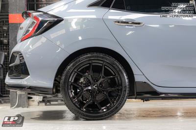 รถ - HONDA CIVIC ล้อแม็ก - VAGE VF04 FlowForming BLACK สเปค - 18x8.5 ET35 5x112-5x114.3 รัดยาง - MICHELIN Pilot Sport 5 เบอร์ - 235/40-18