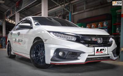 HONDA CIVIC FC จัดแม็ก SSW S348 17x8 ET38 5x114.3 #ดำด้าน ใส่ยางเดิม สวยงามครับ