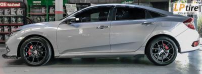 HONDA CIVIC + แม็กลาย HRE ZX062 17นิ้ว สีดำหน้าเงา + ยาง HANKOOK Ventus V12 evo2 K120 225/50-17