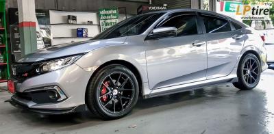 HONDA CIVIC + แม็กลาย HRE ZX062 17นิ้ว สีดำหน้าเงา + ยาง HANKOOK Ventus V12 evo2 K120 225/50-17