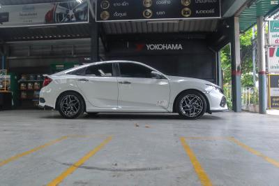 Honda Civic FC ล้อแม็ก Honda OEM Modulo 17x7 ET45 5x114.3 รัดยาง Yokohama Advan dB V552 ตัวท็อป 215/50-17