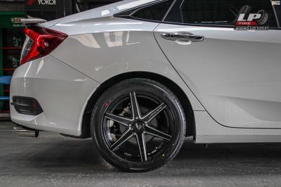 รถ -HONDA CIVIC FC ล้อแม็ก - LENSO Jager Craft ดำเงามิลลิ่งก้านเงิน สเปค - 17x7.5 ET35 5x114.3 รัดยาง - ALLIANCE AL30 030Ex เบอร์ - 215/50-17