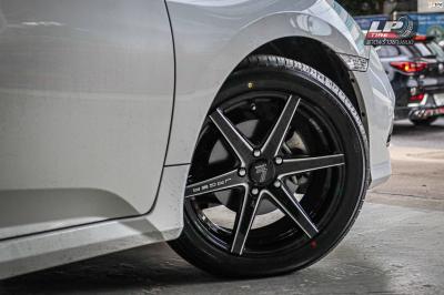 รถ -HONDA CIVIC FC ล้อแม็ก - LENSO Jager Craft ดำเงามิลลิ่งก้านเงิน สเปค - 17x7.5 ET35 5x114.3 รัดยาง - ALLIANCE AL30 030Ex เบอร์ - 215/50-17