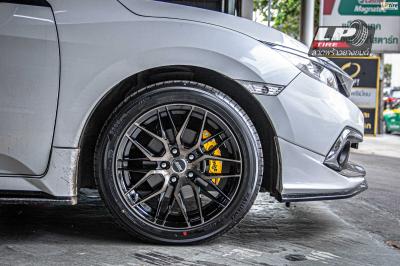 รถ -HONDA CIVIC ล้อแม็ก -SSW S348 ดำหน้าชา สเปค - 17x8 ET38 5x114.3 ยาง - ALLIANCE AL30 030Ex เบอร์- 215/50-17