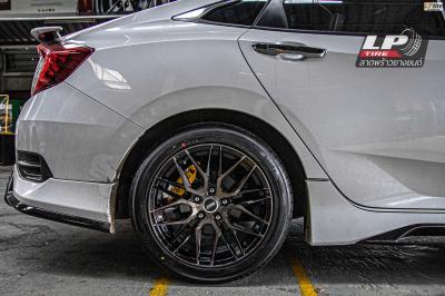 รถ -HONDA CIVIC ล้อแม็ก -SSW S348 ดำหน้าชา สเปค - 17x8 ET38 5x114.3 ยาง - ALLIANCE AL30 030Ex เบอร์- 215/50-17