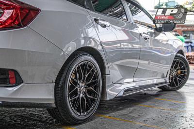 รถ -HONDA CIVIC ล้อแม็ก -SSW S348 ดำหน้าชา สเปค - 17x8 ET38 5x114.3 ยาง - ALLIANCE AL30 030Ex เบอร์- 215/50-17