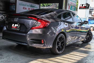 รถ - HONDA CIVIC ล้อแม็ก - LENSO Jager Dyna ดำด้าน สเปค - 17x7.5 ET35 5x114.3 รัดยาง - YOKOHAMA V552 เบอร์- 215/50-17