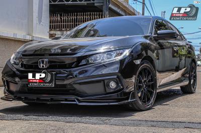 รถ - HONDA CIVIC ล้อแม็ก - ENKEI SC22 ดำด้าน ขอบ - 17x7 ET35 5x100-5x114.3 ยาง - YOKOHAMA V552 เบอร์ - 215/50-17