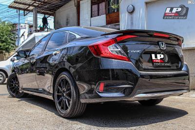 รถ - HONDA CIVIC ล้อแม็ก - ENKEI SC22 ดำด้าน ขอบ - 17x7 ET35 5x100-5x114.3 ยาง - YOKOHAMA V552 เบอร์ - 215/50-17