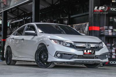 รถ - HONDA CIVIC ล้อแม็ก -NK Performance FF05RR (RS05RR) Flowforming 1ดำด้าน ขอบ - 8x8.5 ET35 5x114.3 ยาง -YOKOHAMA V701 เบอร์ - 235/40-18