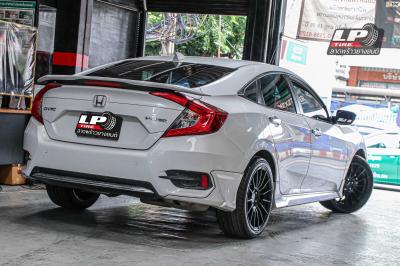 รถ - HONDA CIVIC ล้อแม็ก -NK Performance FF05RR (RS05RR) Flowforming 1ดำด้าน ขอบ - 8x8.5 ET35 5x114.3 ยาง -YOKOHAMA V701 เบอร์ - 235/40-18