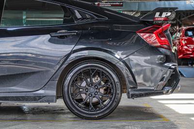 รถ - HONDA CIVIC ล้อแม็ก -VAGE VF03 (TMF-100) ดำด้าน ขอบ - 18x8.5 ET35 5x112-5x114.3 ยาง - LENSO D-1CSเบอร์ - 225/45-18