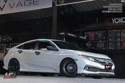 รถ - HONDA CIVIC ล้อแม็ก - NK Performance NK105N (TC105n) Flowforming NK Dark สเปค - 17x8.5 ET35 5x114.3 ยาง - YOKOHAMA AE51 เบอร์ -215/50-17 น็อตล้อ L30 12X1.5 (น้ำเงินขอบดำ)