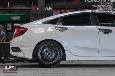 รถ - HONDA CIVIC ล้อแม็ก - NK Performance NK105N (TC105n) Flowforming NK Dark สเปค - 17x8.5 ET35 5x114.3 ยาง - YOKOHAMA AE51 เบอร์ -215/50-17 น็อตล้อ L30 12X1.5 (น้ำเงินขอบดำ)