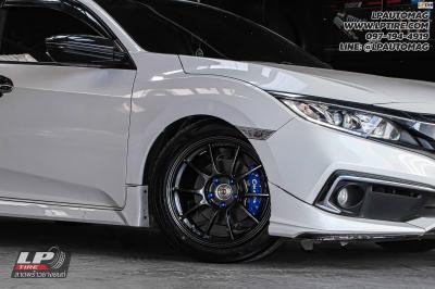 รถ - HONDA CIVIC ล้อแม็ก - NK Performance NK105N (TC105n) Flowforming NK Dark สเปค - 17x8.5 ET35 5x114.3 ยาง - YOKOHAMA AE51 เบอร์ -215/50-17 น็อตล้อ L30 12X1.5 (น้ำเงินขอบดำ)