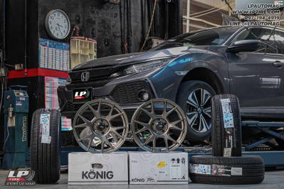 รถ - HONDA CIVIC ล้อแม็ก - KONIG N636 Ampliform FlowForming น้ำตาลเงา สเปค - 17x8 ET40 5x114.3 ยาง - YOKOHAMA V552 เบอร์ -215/50-17