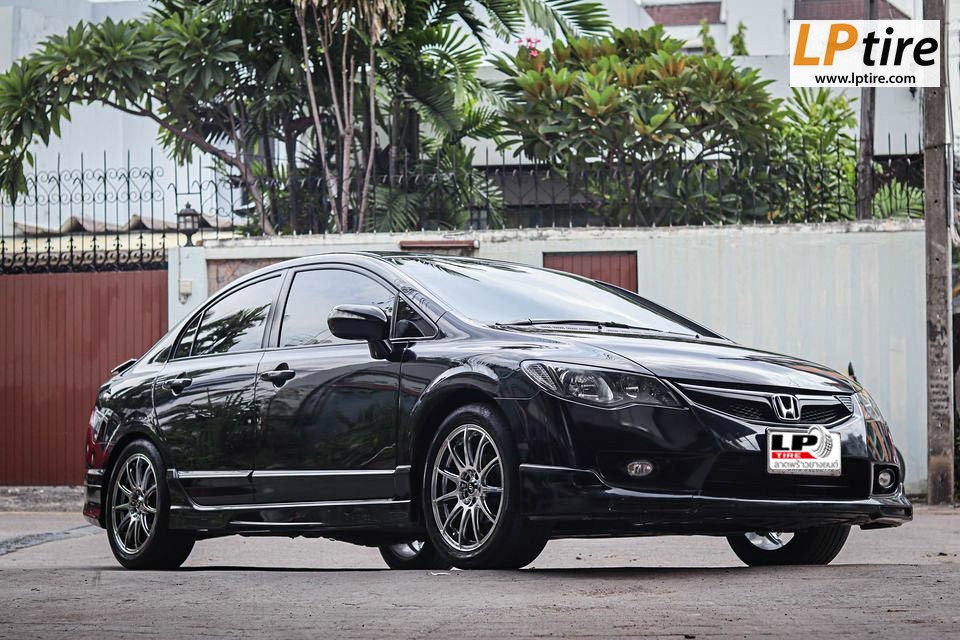 ขอบคุณลูกค้า HONDA CIVIC FD มาจัดล้อ Enkei SC22 แท้ 17x7 5H100-114.3 Hyper Dark