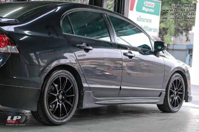 รถ - HONDA CIVIC ล้อแม็ก - ENKEI SC22 ดำด้าน สเปค - 17x7 ET40 5x100-5x114.3 ยาง - BRIDGESTONE RE004 เบอร์ - 215/45-17