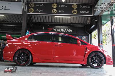 รถ - HONDA CIVICล้อแม็ก - Type R (ZR165) สีดำเงาขอบแดง สเปค - 18x8 ET35 5x114.3 ยาง - ALLIANCE AL30 030Ex เบอร์ - 225/40-18